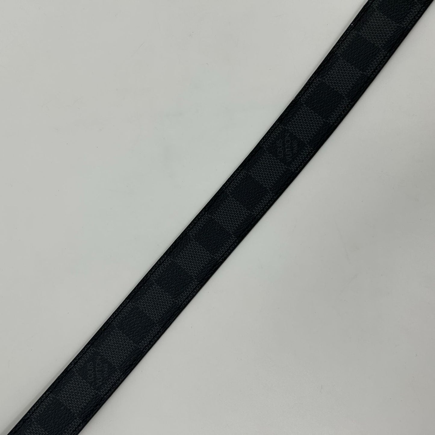 Louis Vuitton Ceinture Anagram Belt Leather Noir Black Silver