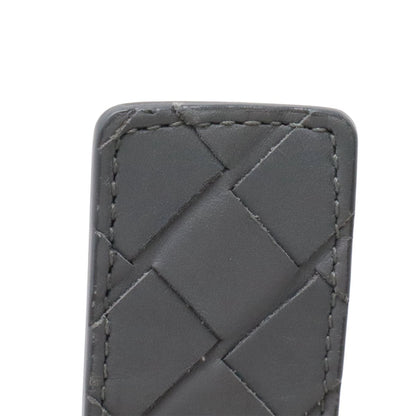 Bottega Veneta Intrecciato Belt Leather Gray