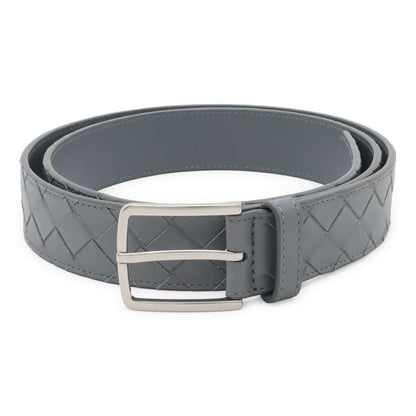 Bottega Veneta Intrecciato Belt Leather Gray