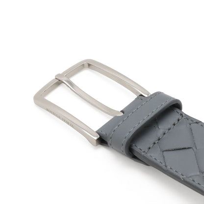Bottega Veneta Intrecciato Belt Leather Gray