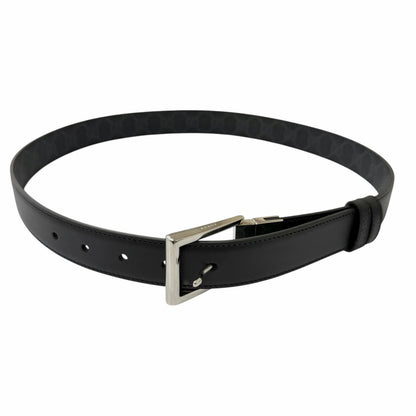 Gucci Leather GG Supreme Canvas Square Buckle Reversible Belt Black 90 36