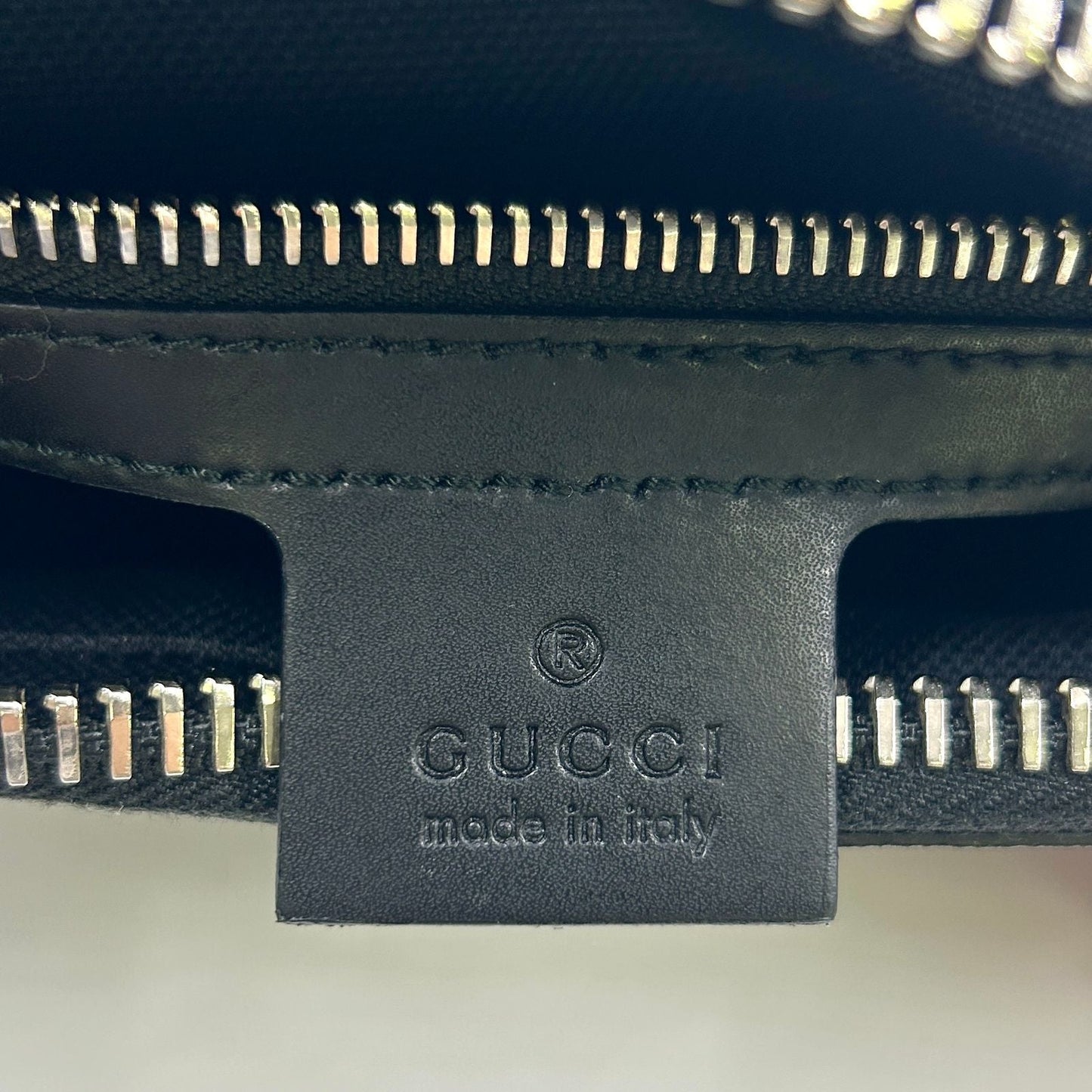 Gucci Soft GG Supreme Sherry Line Leather Dark Gray Black Multicolor Belt Bag
