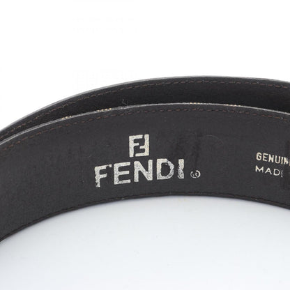 Fendi Belt Zucca Gold Canvas Leather