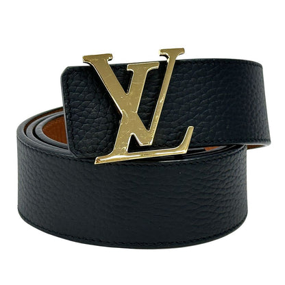 Louis Vuitton Belt Leather Ceinture Reversible Black Brown Gold 85 34 Logo Adult