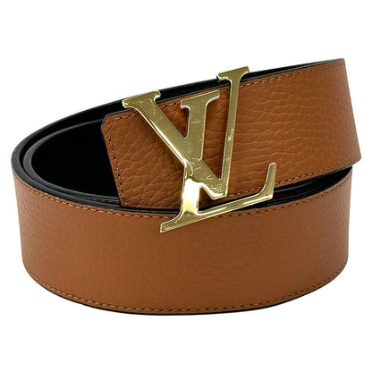 Louis Vuitton Belt Leather Ceinture Reversible Black Brown Gold 85 34 Logo Adult