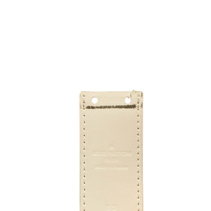 Louis Vuitton Damier Azur Ceinture Carre Belt 85 34 White Leather