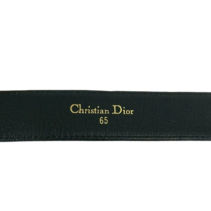 Dior CD Logo Leather Belt Black