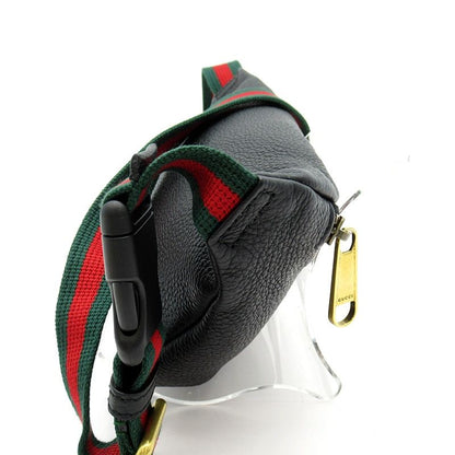 Gucci Logo Printed Small Belt Bag Leather Black
