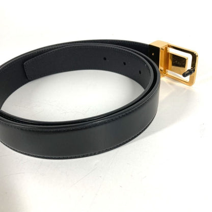 Saint Laurent Paris Belt Logo la 66 Buckle Leather Black
