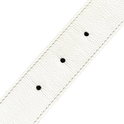 Hermes Evelyne Leather Brown White Belt Silver