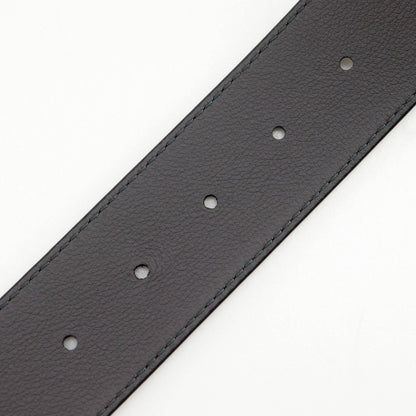 Louis Vuitton Belt LV Damier 40 Reversible Leather Gold Plated Black Gray