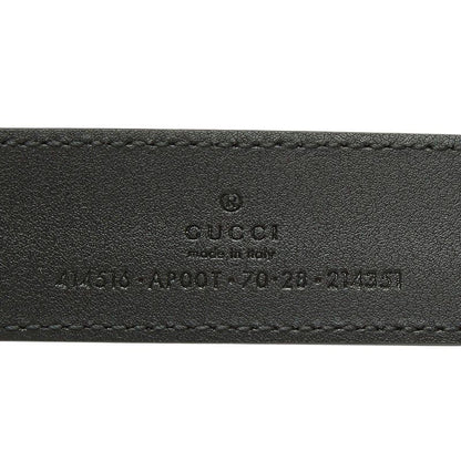 Gucci GG Marmont Emblem Wide Buckle Belt Black Leather