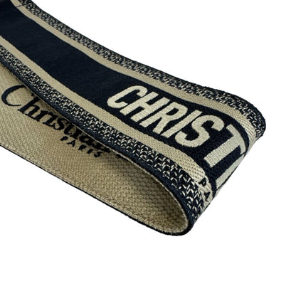 Dior Embroidered Belt Navy