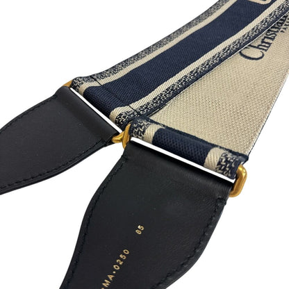 Dior Embroidered Belt Navy