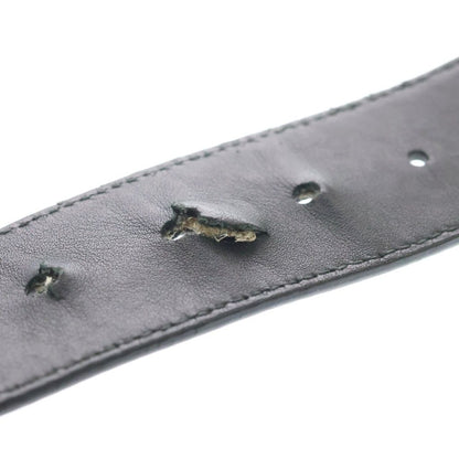 Gucci GG Marmont Leather Belt Black Silver