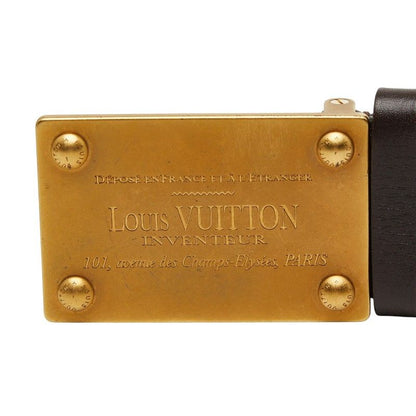 Louis Vuitton Utah Ceinture Aventure Belt 100 40 Dark Brown Leather