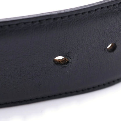 Fendi FF Big Logo Buckle Leather Belt Black