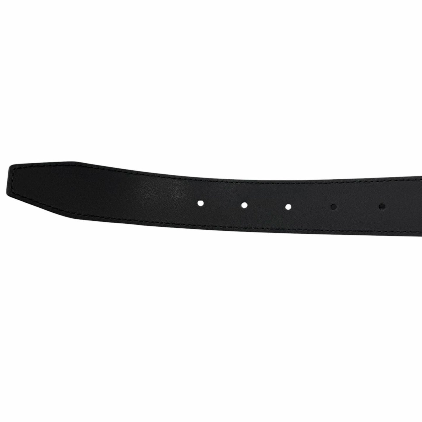 Gucci GG Logo Square Buckle Leather Belt Black Silver 90 36 Recommended