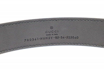 Gucci GG Marmont Belt 85 34 Leather Black All Over Pattern Aa