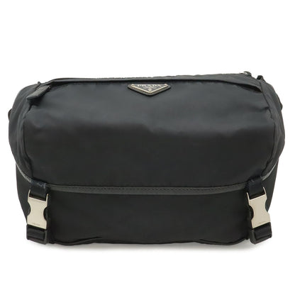 Prada Triangle Logo Belt Bag Nylon Leather Black