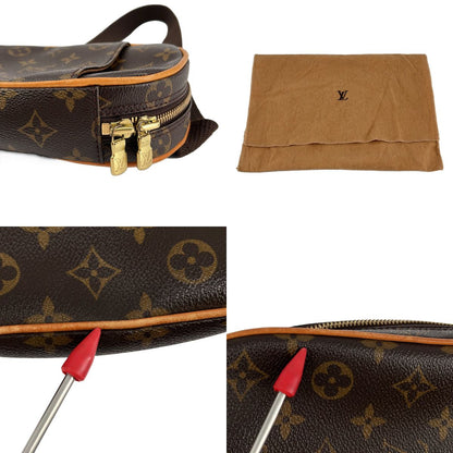 Louis Vuitton Pochette Gange Leather Monogram Belt Bag Brown