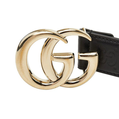 Gucci Double Buckle Belt 75 30 Black Leather
