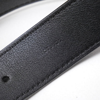 Louis Vuitton Ceinture Belt 100 40 Leather Black Silver
