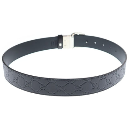 Gucci Interlocking Leather Belt Brown Silver