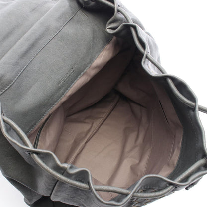 Bottega Veneta Backpack Intrecciato Gray Blue Leather
