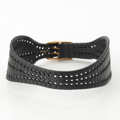Dior Leather Logo Belt Black 70