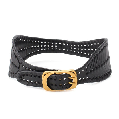 Dior Leather Logo Belt Black 70