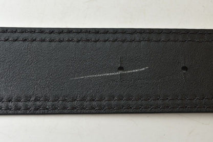 Dior Belt Leather Black Silver Business