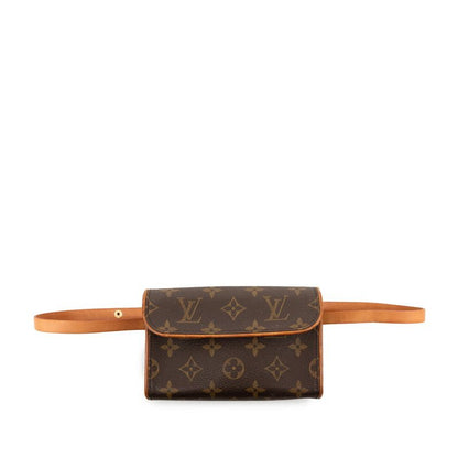 Louis Vuitton Monogram Pochette Florentine Belt Bag Brown Leather