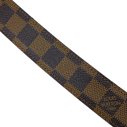 Louis Vuitton Damier Ceinture Ellipse Belt Ebene Canvas Leather Brown Daily