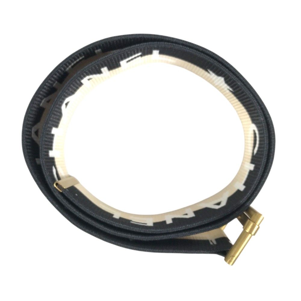 Chanel Belt CC Logo Canvas Leather Black