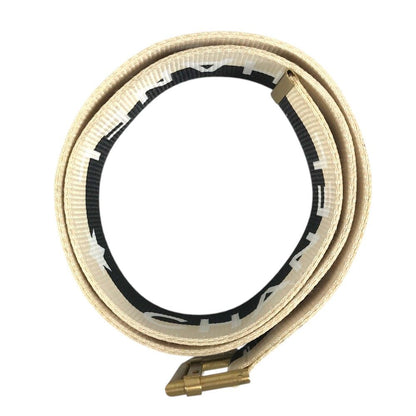 Chanel Belt CC Logo Canvas Leather Black