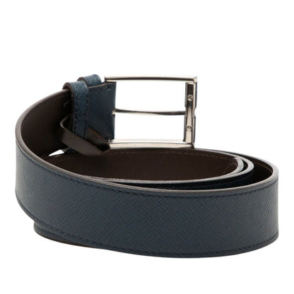 Louis Vuitton 95 36 Navy Brown Leather Belt