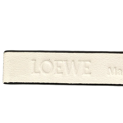 Loewe Belt White Dark Yellow Gold Reversible Anagram Leather