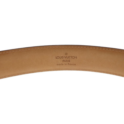 Louis Vuitton Ceinture Eclipse Classic Taiga Leather Belt Black Silver