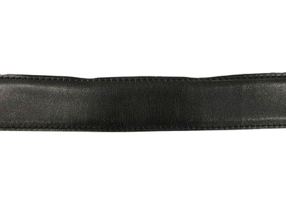 Hermes Perforated Logo Evelyne Buckle Leather Belt 90 Black Brown