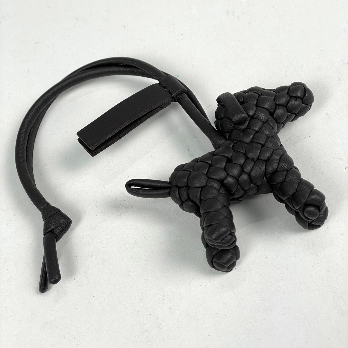 Bottega Veneta Bag Charm Intrecciato Dog Leather Brown