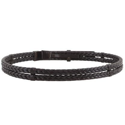 Gucci Mesh Leather Brown Belt