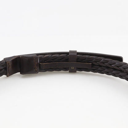 Gucci Mesh Leather Brown Belt