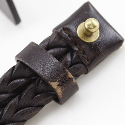 Gucci Mesh Leather Brown Belt