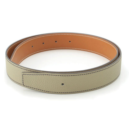 Hermes Swift Taurillon Reversible 32 Belt Leather Part Only Natural Sage