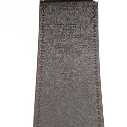 Louis Vuitton Damier Infini Boston Belt 35 Reversible Mocha Dark Brown Gold 90