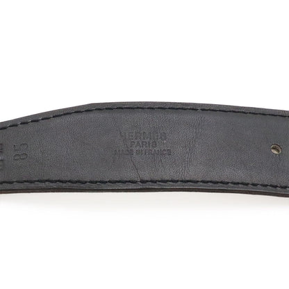 Hermes Belt Buckle Reversible Box Calf Veau Epsom Black White Silver 85