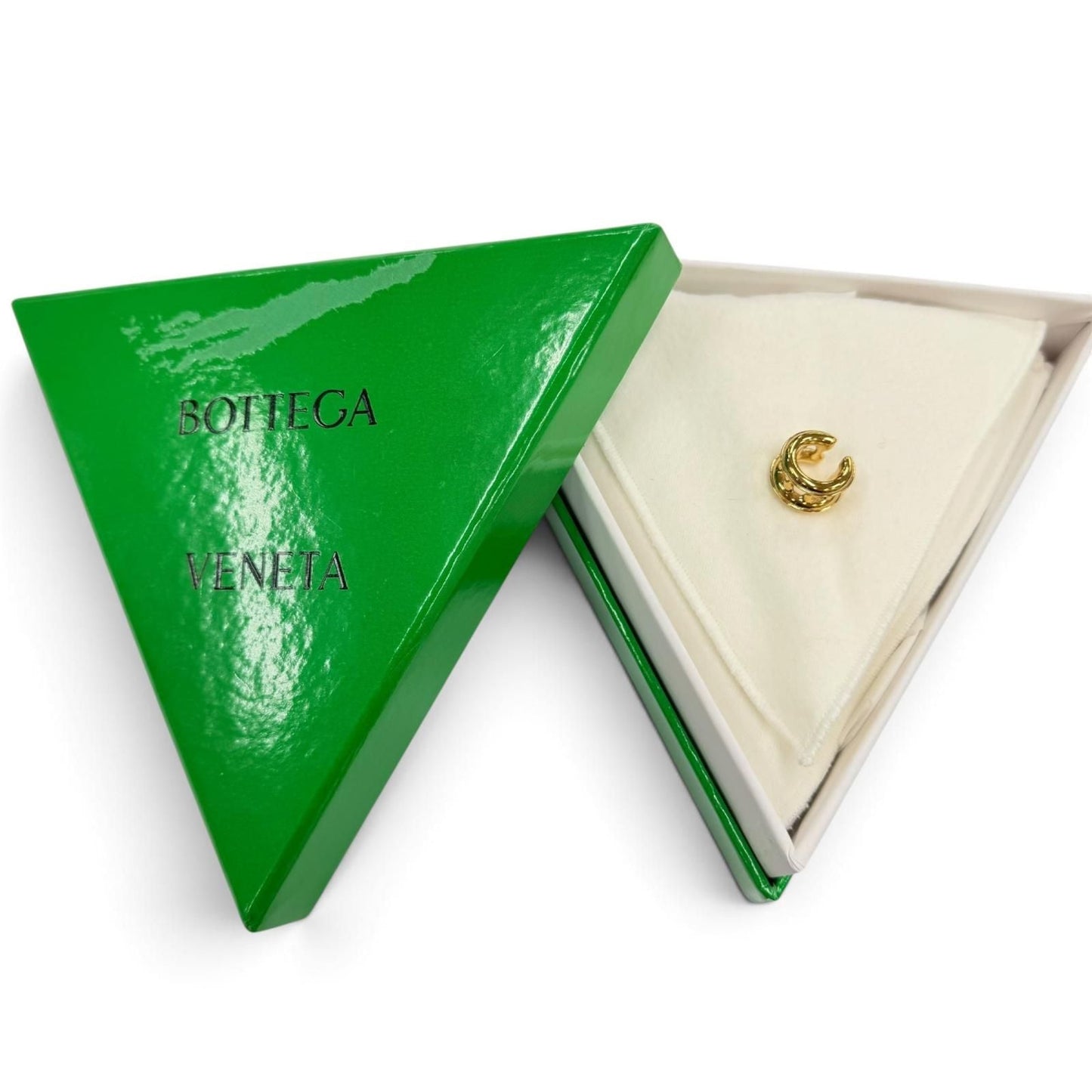 Bottega Veneta 925 Earrings Gold Box with