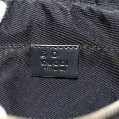 Gucci Sherry Line Belt Bag Canvas Leather Black Silver