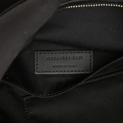 Saint Laurent Belt Bag Black Canvas Leather